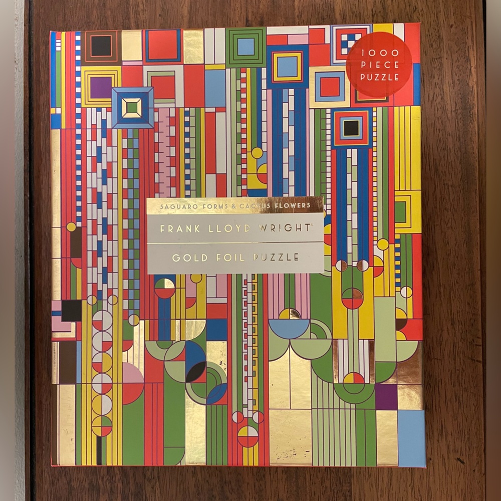 Frank Lloyd Wright Gold Foil Puzzle Saguaro Forms & Cactus Flowers